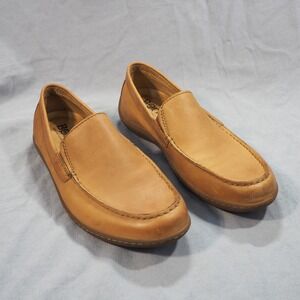 Born Loafers Mens 13 M Tan Leather Slip On Moc Toe Driving Casual Handcrafted